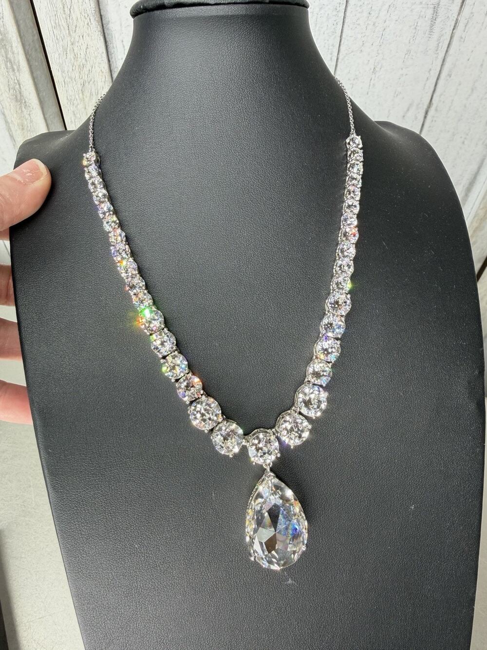 STS Karis Stainless Steel Super Sparkle Necklace Crystals Wedding Glamour